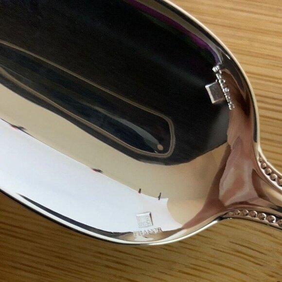 Christofle France Perles ONE Teaspoon Silverplate Flatware NEW Discontinued - Picture 5 of 7